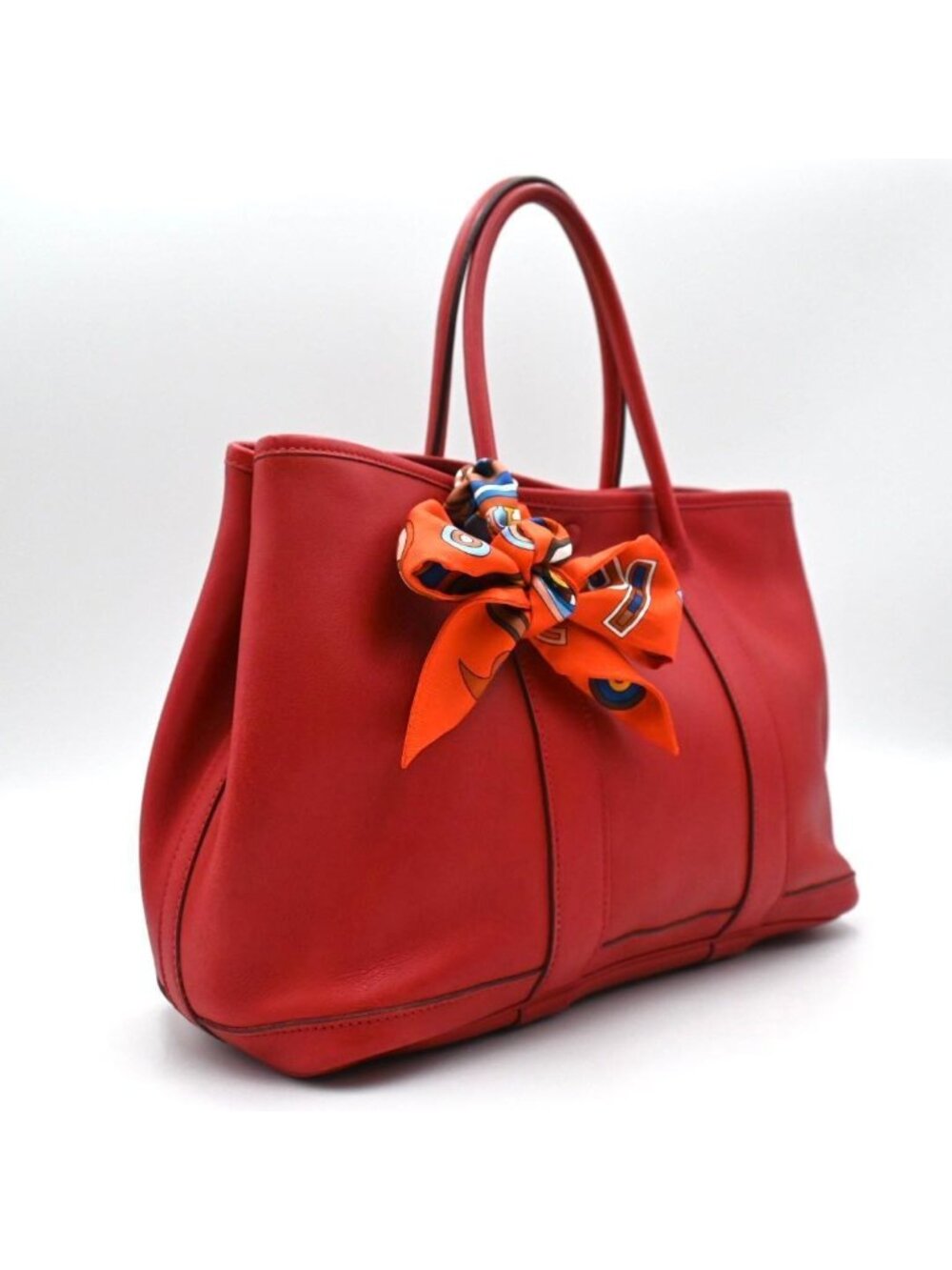 Hermes Tote Bag Garden Twilly TPM with Red
